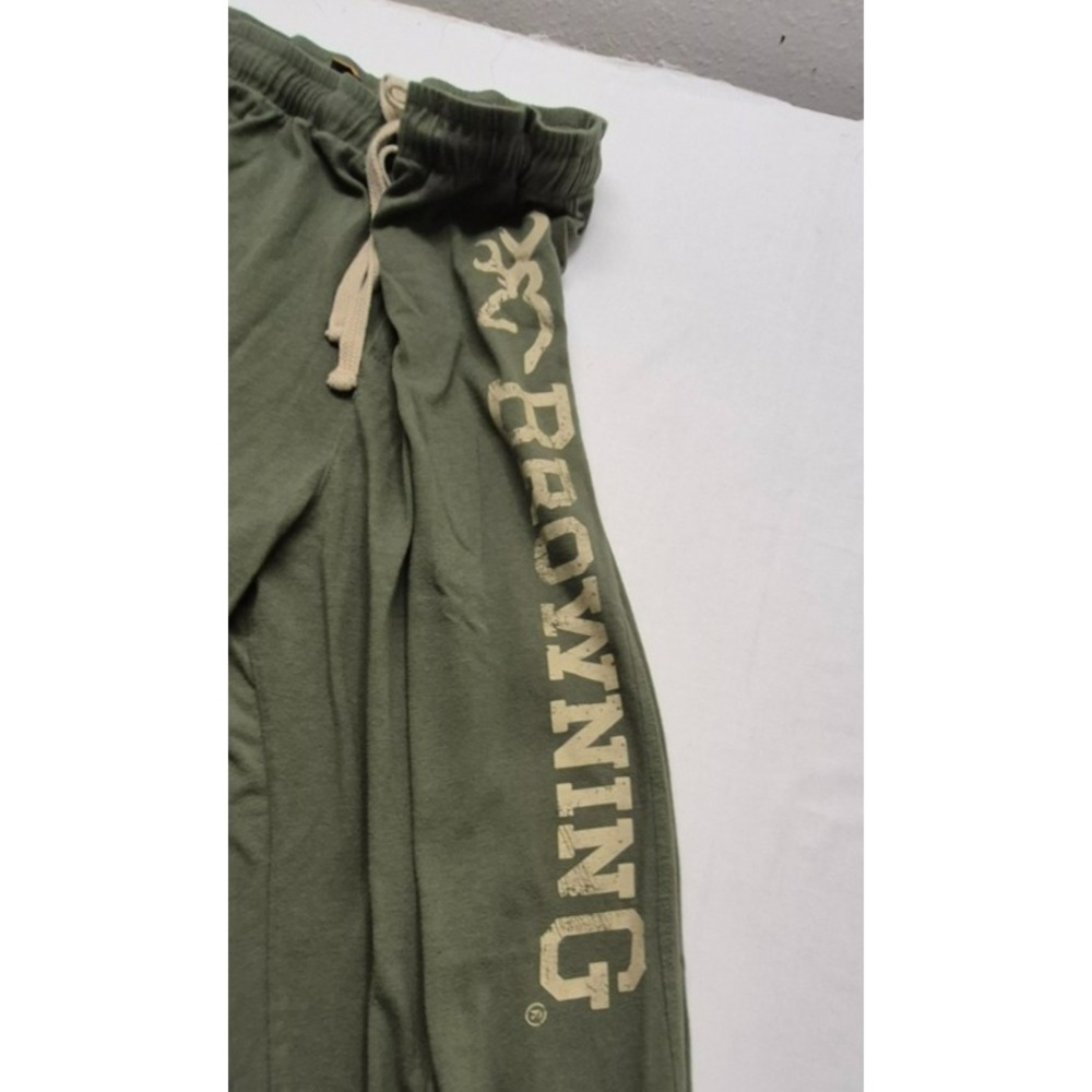 Browning women's olive green lounge pants drawstring logo on leg XL‎ - Picture 3 of 14